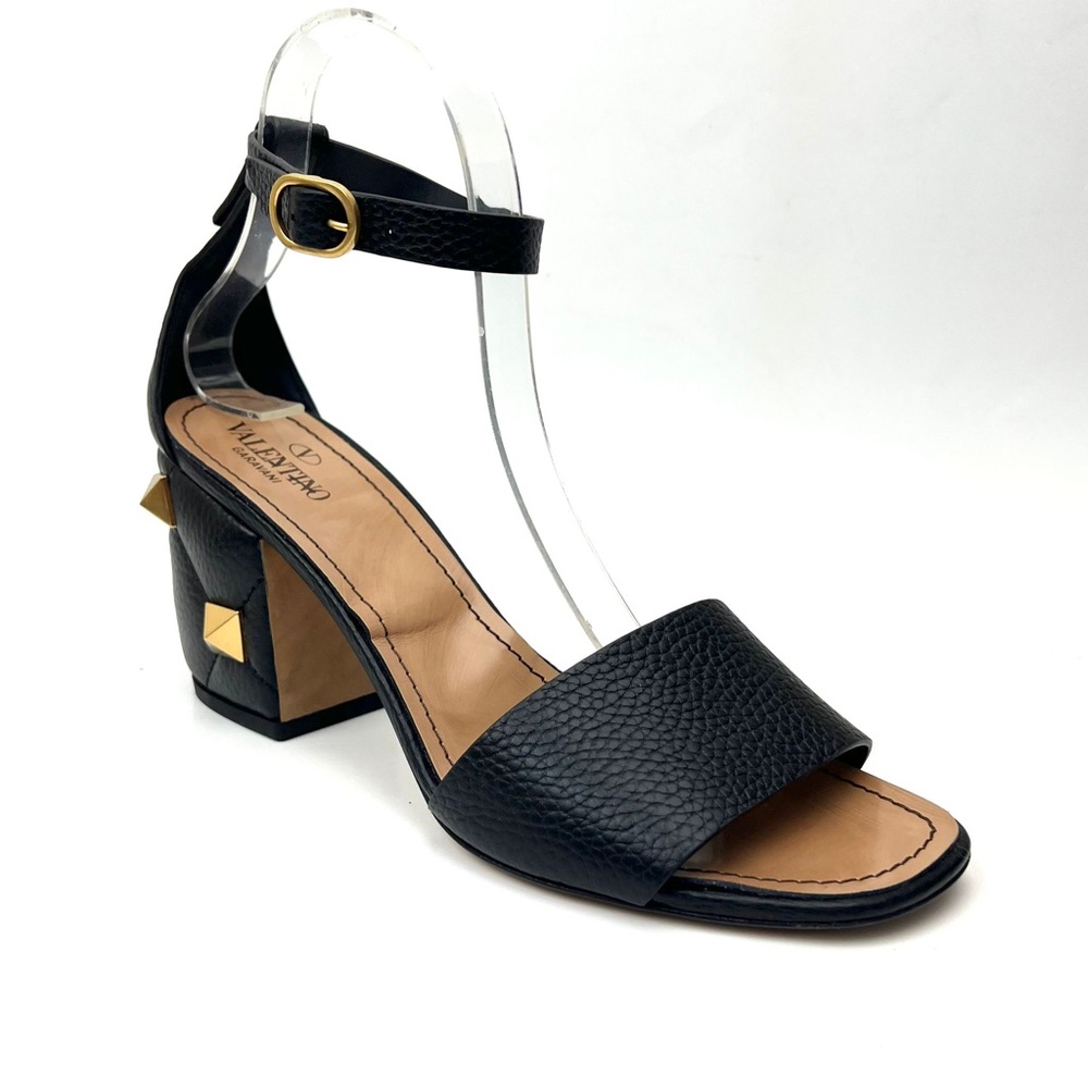 Valentino Black Leather Sandals
